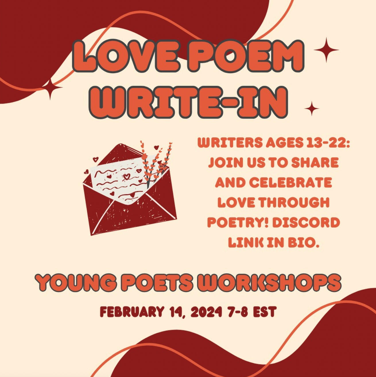 Love Poem Write-In | February 14, 2024 @ 7 p.m. EST