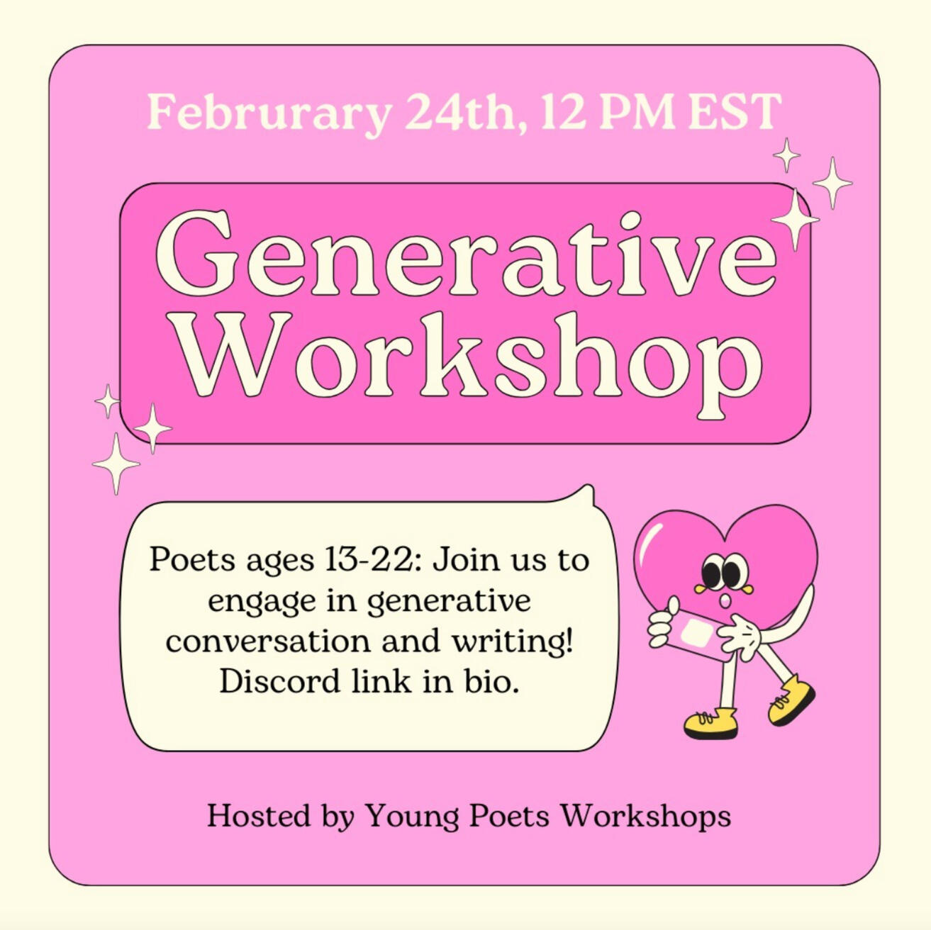 Generative Workshop | February 24, 2024 @ 12 p.m. EST